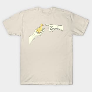 The Creation of Ducks (Michelangelo's Creation of Adam) T-Shirt